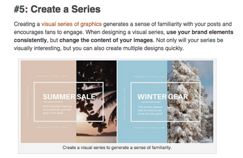 visual content tactic, create a series