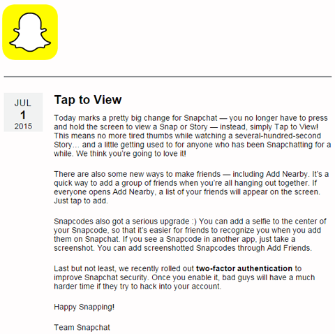 snapchat customer feedback changes