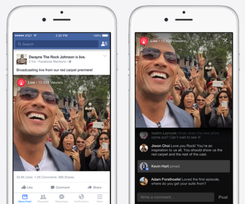 facebook mention live video