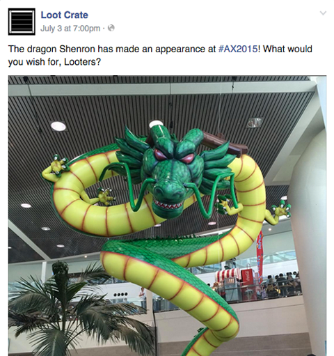 loot crate facebook post