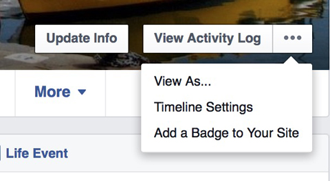 facebook timeline settings example