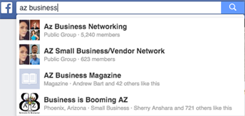 facebook search for groups