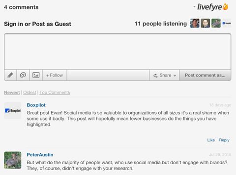 livefyre comment system example