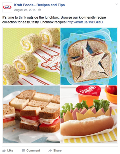 kraft foods facebook post