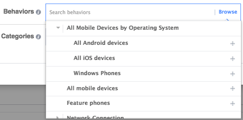 behavior targeting by device usage