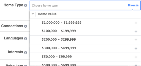 home type targeting