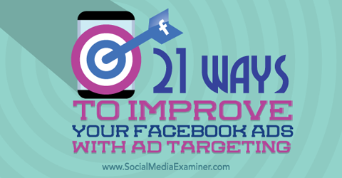 ways to improve facebook ads with ad targeting