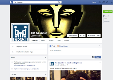 gauntlet facebook page image