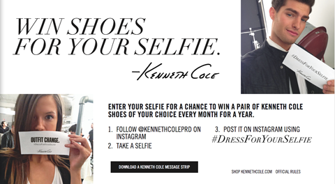 kenneth cole selfie contest image