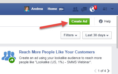 facebook ads manager ad creation