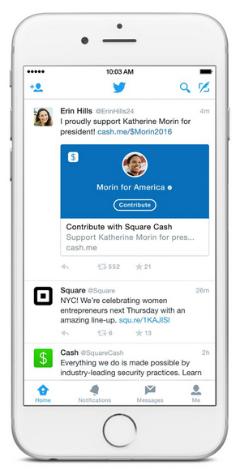 twitter and square enable political donations