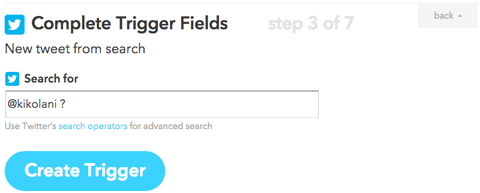 ifttt trigger configuration