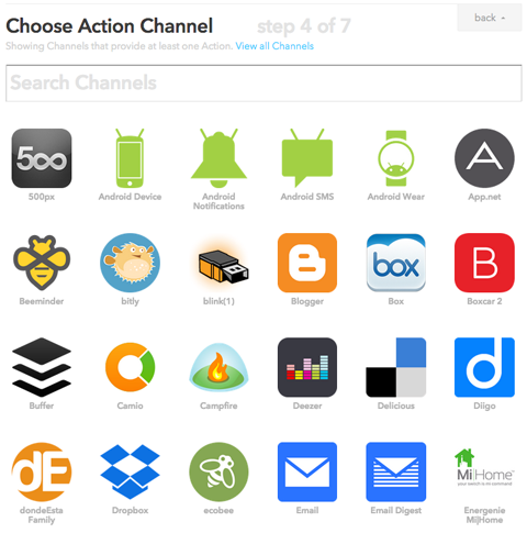 ifttt action channels