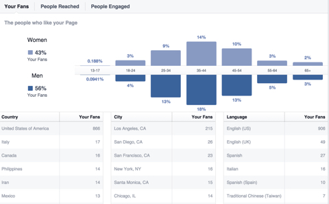 facebook fan demographics