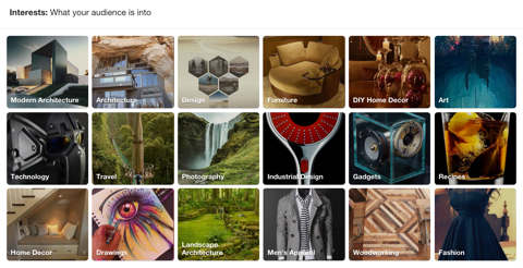 pinterest follower interests