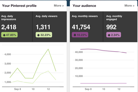 pinterest profile and audience data