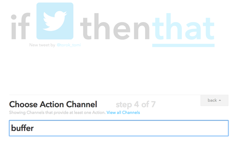 ifttt choose action channel