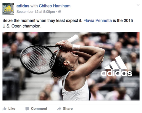 adidas facebook post