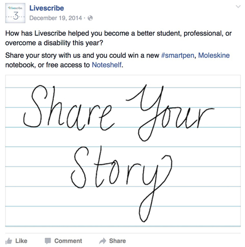 livescribe facebook post