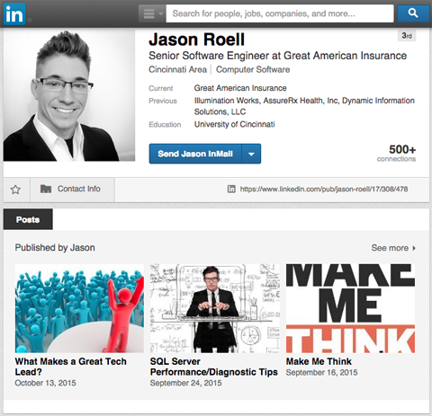 linkedin employee publisher post examples