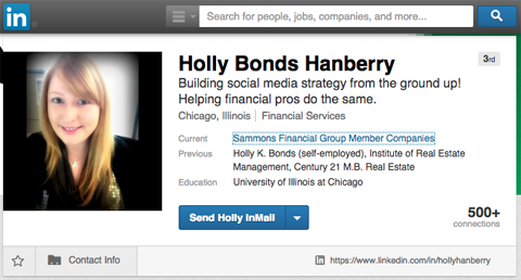 linkedin employee profile headline example