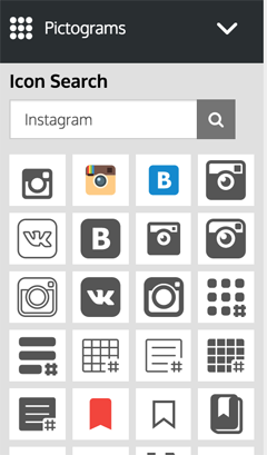 pictogram icon selection