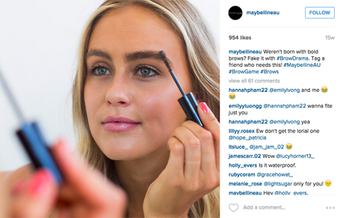 maybellineau instagram post