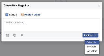 facebook post schedule dialog box