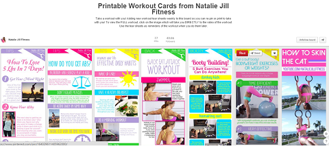 printable workout cards