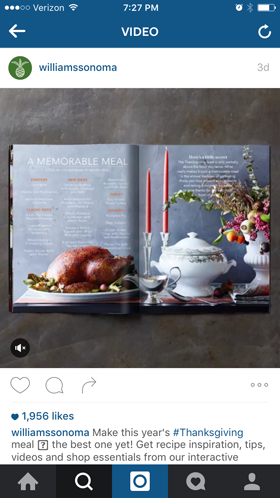 williamssonoma instagram ad