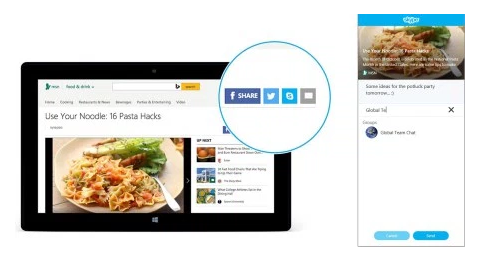skype share button