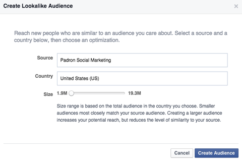 creating a lookalike audience in power editor