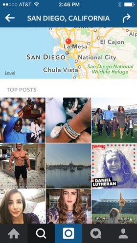 geolocation results on instagram