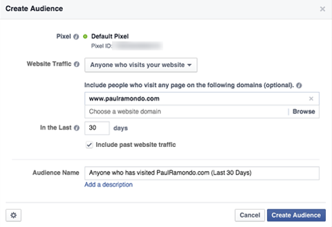  facebook custom audience details