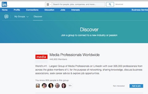 linkedin group discover