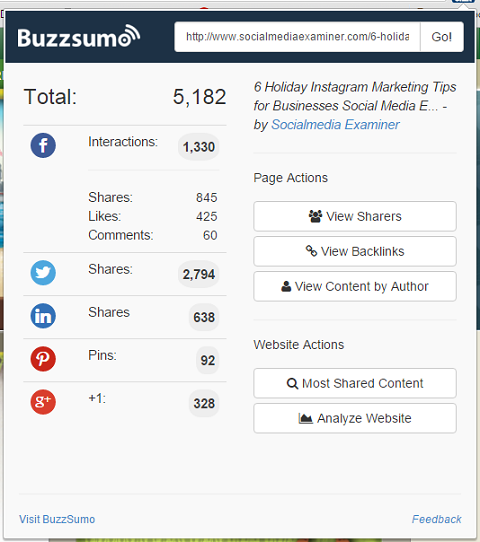 buzzsumo chrome extension