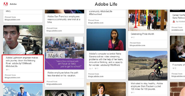 adobe employee story on pinterest