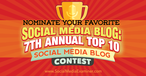 top social media blog contest