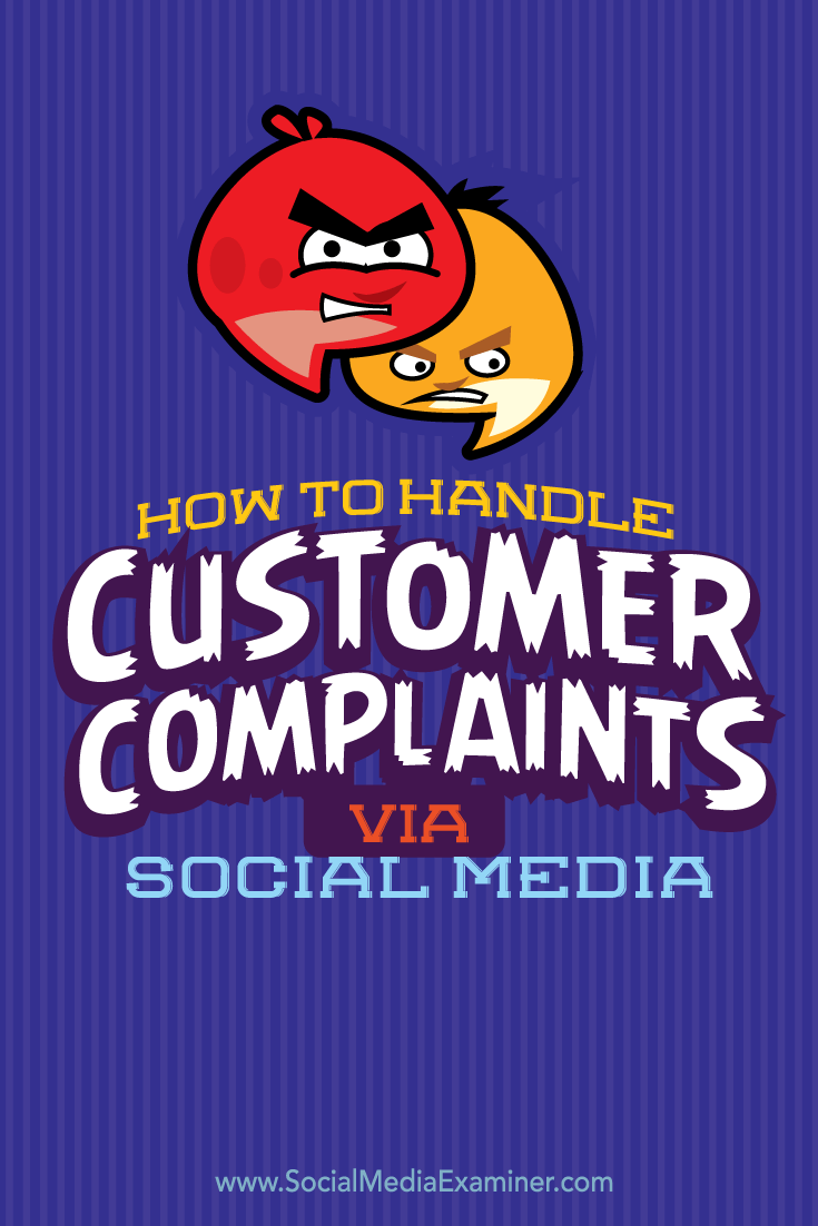 how to handle customer complaints on social media