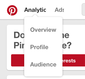 analytics menu