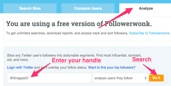 followerwonk analyze tab