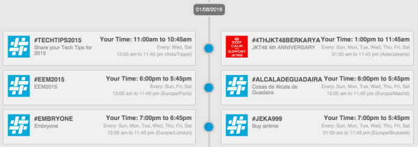 twubs twitter chat schedule