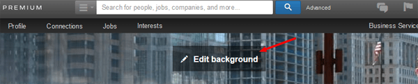 edit your linkedin profile background photo