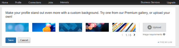 premium linkedin profile background image options