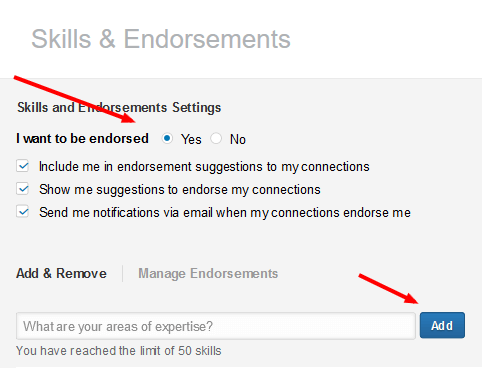 add skills on linkedin profile