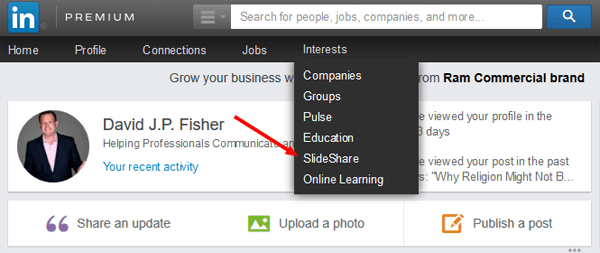 add slideshare to linkedin profile