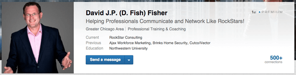 linkedin profile with photo