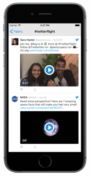 twitter gif badge and playback