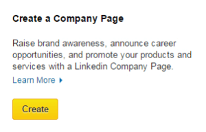 linkedin create company page