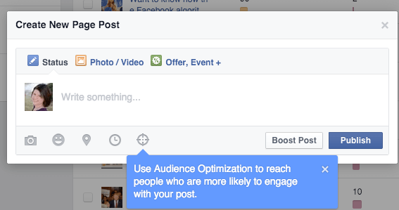 facebook audience optimization for posts icon